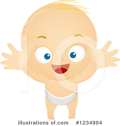 Royalty-Free (RF) Baby Girl Clipart Illustration by BNP Design Studio - Stock Sample #1234904