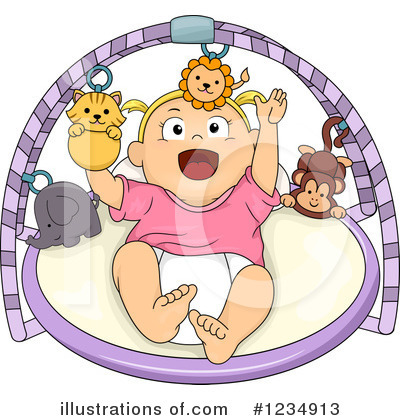 Royalty-Free (RF) Baby Girl Clipart Illustration by BNP Design Studio - Stock Sample #1234913