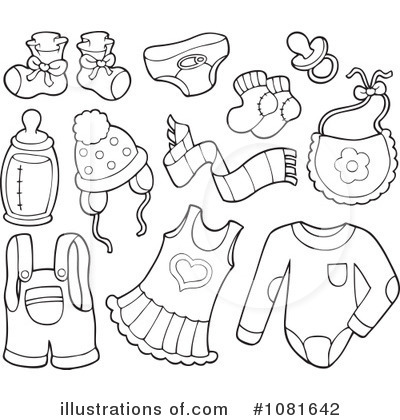 Royalty-Free (RF) Baby Items Clipart Illustration by visekart - Stock Sample #1081642