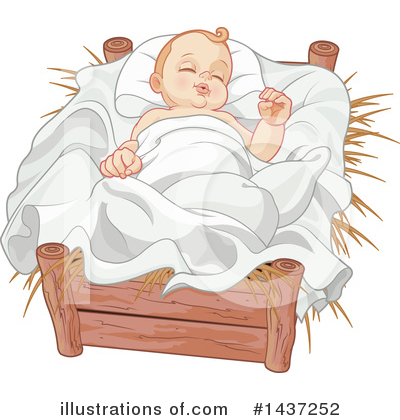 Royalty-Free (RF) Baby Jesus Clipart Illustration by Pushkin - Stock Sample #1437252