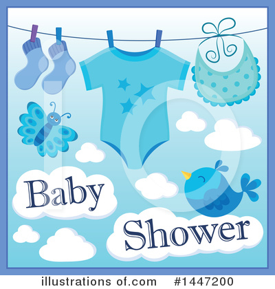 Royalty-Free (RF) Baby Shower Clipart Illustration by visekart - Stock Sample #1447200