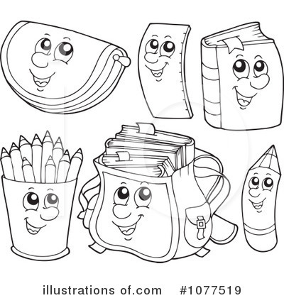 Royalty-Free (RF) Back To School Clipart Illustration by visekart - Stock Sample #1077519