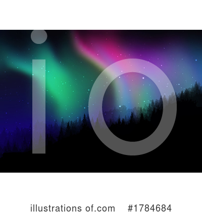 Northern Lights Clipart #1784684 by KJ Pargeter
