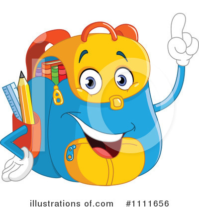 Royalty-Free (RF) Backpack Clipart Illustration by yayayoyo - Stock Sample #1111656