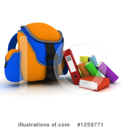 Royalty-Free (RF) Backpack Clipart Illustration by KJ Pargeter - Stock Sample #1259771