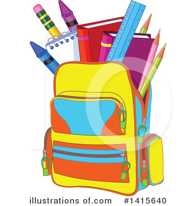 Backpacks Clipart #1415640 by Pushkin