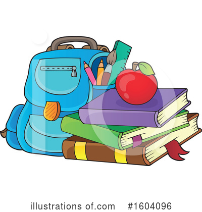 Royalty-Free (RF) Backpack Clipart Illustration by visekart - Stock Sample #1604096