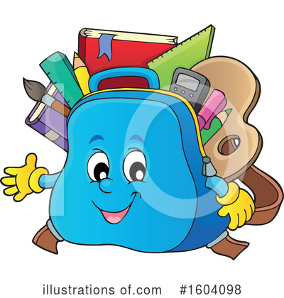 Royalty-Free (RF) Backpack Clipart Illustration by visekart - Stock Sample #1604098