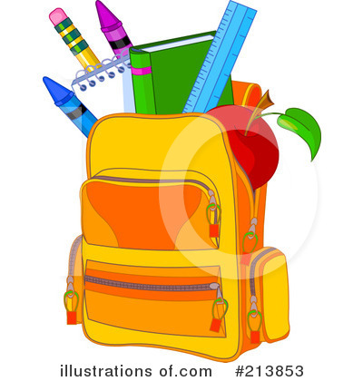 Royalty-Free (RF) Backpack Clipart Illustration by Pushkin - Stock Sample #213853