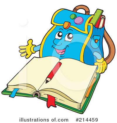 Royalty-Free (RF) Backpack Clipart Illustration by visekart - Stock Sample #214459