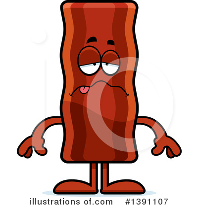 Bacon Mascot Clipart #1391107 by Cory Thoman