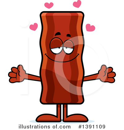 Bacon Mascot Clipart #1391109 by Cory Thoman