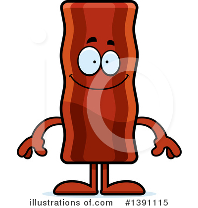Bacon Mascot Clipart #1391115 by Cory Thoman