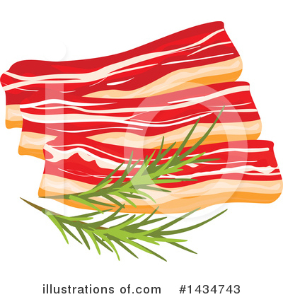 Royalty-Free (RF) Bacon Clipart Illustration by Vector Tradition SM - Stock Sample #1434743
