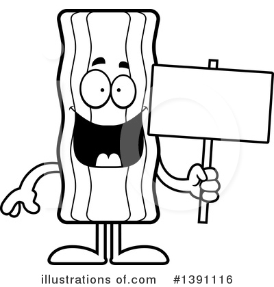 Bacon Mascot Clipart #1391116 by Cory Thoman