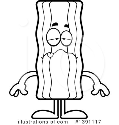 Bacon Mascot Clipart #1391117 by Cory Thoman