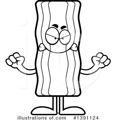 Bacon Mascot Clipart #1391124 by Cory Thoman