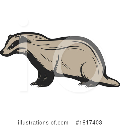 Badger Clipart #1617403 by Vector Tradition SM
