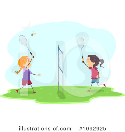 Royalty-Free (RF) Badminton Clipart Illustration by BNP Design Studio - Stock Sample #1092925