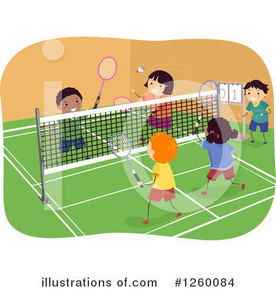 Royalty-Free (RF) Badminton Clipart Illustration by BNP Design Studio - Stock Sample #1260084