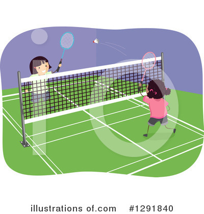 Royalty-Free (RF) Badminton Clipart Illustration by BNP Design Studio - Stock Sample #1291840