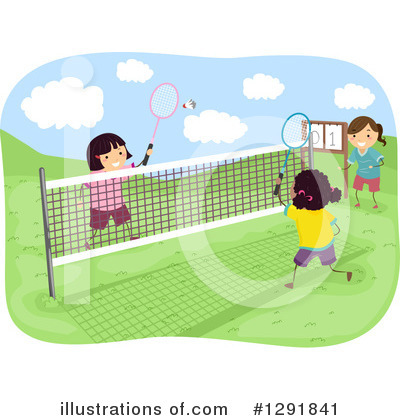 Royalty-Free (RF) Badminton Clipart Illustration by BNP Design Studio - Stock Sample #1291841
