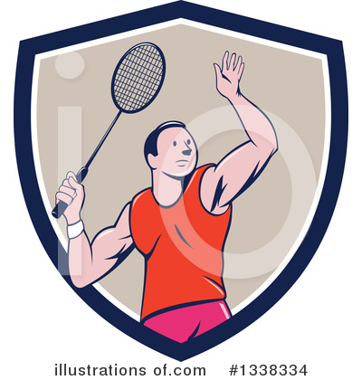 Royalty-Free (RF) Badminton Clipart Illustration by patrimonio - Stock Sample #1338334