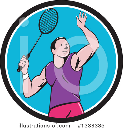 Royalty-Free (RF) Badminton Clipart Illustration by patrimonio - Stock Sample #1338335