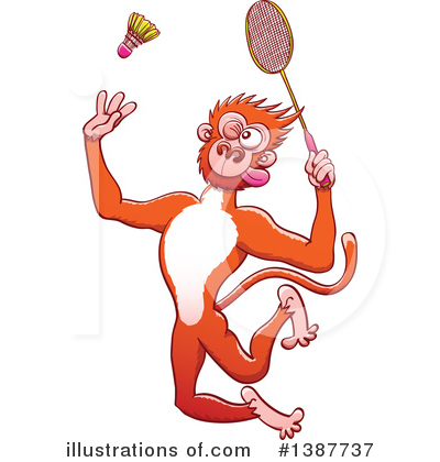 Royalty-Free (RF) Badminton Clipart Illustration by Zooco - Stock Sample #1387737