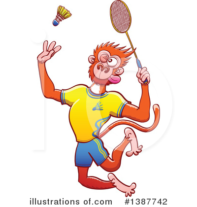 Royalty-Free (RF) Badminton Clipart Illustration by Zooco - Stock Sample #1387742