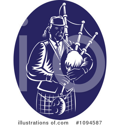 Royalty-Free (RF) Bagpipes Clipart Illustration by patrimonio - Stock Sample #1094587