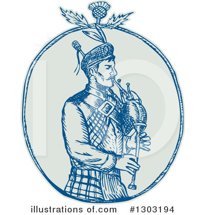 Bagpipes Clipart #1303194 by patrimonio