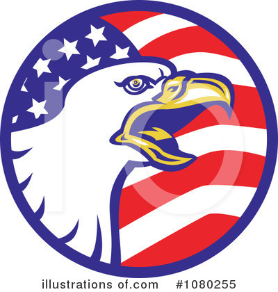 Royalty-Free (RF) Bald Eagle Clipart Illustration by patrimonio - Stock Sample #1080255
