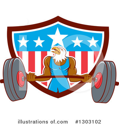 Weightlifting Clipart #1303102 by patrimonio
