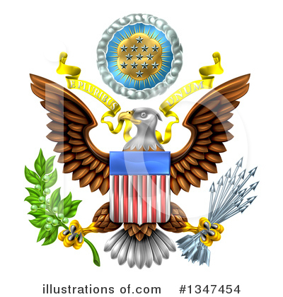 American Eagle Clipart #1347454 by AtStockIllustration