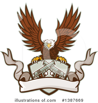 Royalty-Free (RF) Bald Eagle Clipart Illustration by patrimonio - Stock Sample #1387669