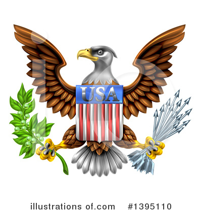 American Eagle Clipart #1395110 by AtStockIllustration