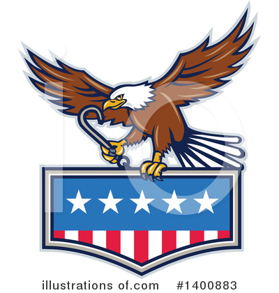Royalty-Free (RF) Bald Eagle Clipart Illustration by patrimonio - Stock Sample #1400883
