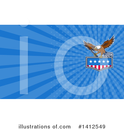 Royalty-Free (RF) Bald Eagle Clipart Illustration by patrimonio - Stock Sample #1412549