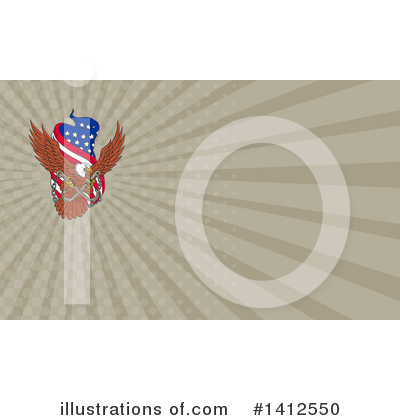 Royalty-Free (RF) Bald Eagle Clipart Illustration by patrimonio - Stock Sample #1412550
