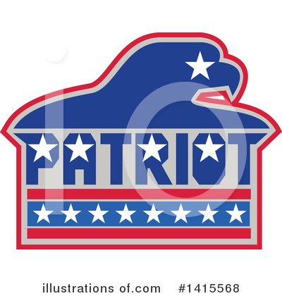 Royalty-Free (RF) Bald Eagle Clipart Illustration by patrimonio - Stock Sample #1415568