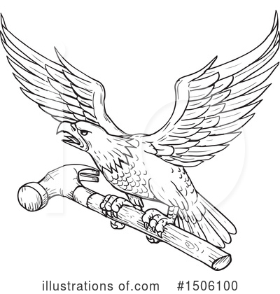 Royalty-Free (RF) Bald Eagle Clipart Illustration by patrimonio - Stock Sample #1506100