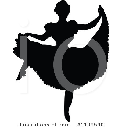 Royalty-Free (RF) Ballerina Clipart Illustration by Prawny Vintage - Stock Sample #1109590