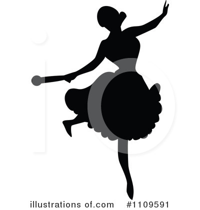 Royalty-Free (RF) Ballerina Clipart Illustration by Prawny Vintage - Stock Sample #1109591