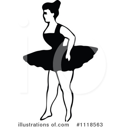 Royalty-Free (RF) Ballerina Clipart Illustration by Prawny Vintage - Stock Sample #1118563