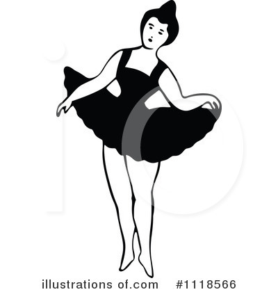 Royalty-Free (RF) Ballerina Clipart Illustration by Prawny Vintage - Stock Sample #1118566