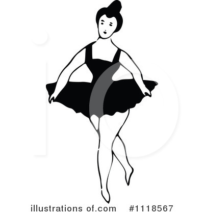 Royalty-Free (RF) Ballerina Clipart Illustration by Prawny Vintage - Stock Sample #1118567