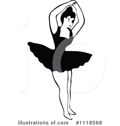 Royalty-Free (RF) Ballerina Clipart Illustration by Prawny Vintage - Stock Sample #1118568