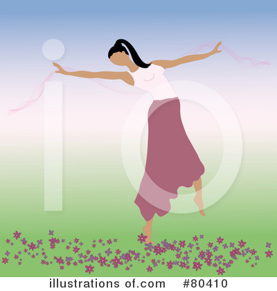 Royalty-Free (RF) Ballerina Clipart Illustration by Pams Clipart - Stock Sample #80410