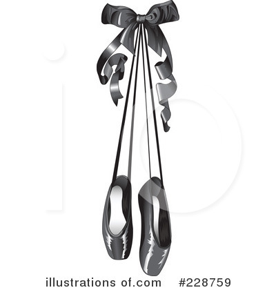 Royalty-Free (RF) Ballet Slippers Clipart Illustration by Pushkin - Stock Sample #228759